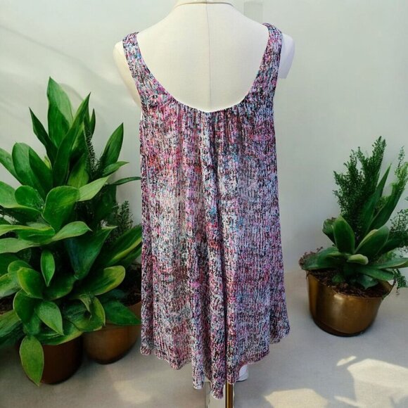Decree ✦ Sleeveless Chiffon Dress ✦ Abstract Multicolor Print w/ Soft Lining M - Picture 5 of 16